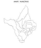 Mapa do Amapá com municípios