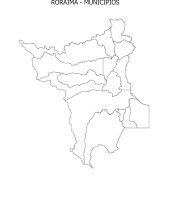 Mapa de Roraima com municípios
