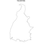 Mapa de Tocantins para imprimir e colorir