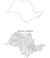 Mapa de São Paulo para imprimir e colorir