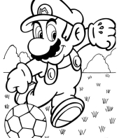 Mario jogando futebol