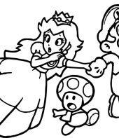 Mario salvando a Princesa com o Toad