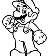 Imagem clássica do Mario para colorir