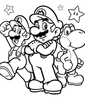Mario, Luigi e Yoshi juntos