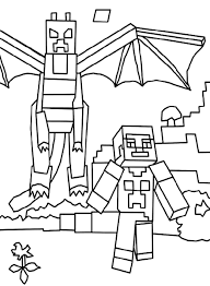 Minecraft para colorir (Steve, Alex e outros)