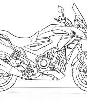 Moto Honda para imprimir e colorir