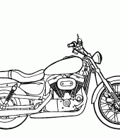 Desenho de Motocicleta Honda Suja para colorir