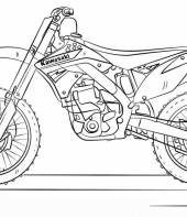 Desenho de moto de trilha para imprimir