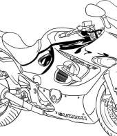 Moto Suzuki para colorir