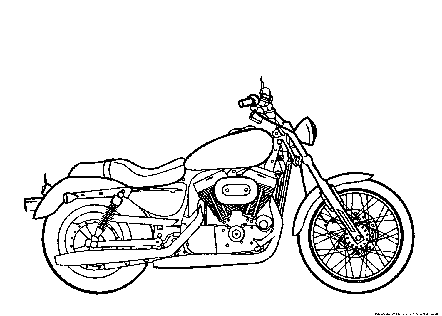 Desenho de moto para colorir