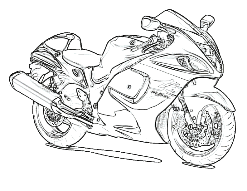 10 Desenhos de Motocicleta para Imprimir e Colorir