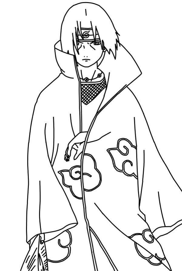 Desenho Infantil para Colorir Sasuke Uchiha 12