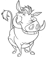 Pumba para colorir