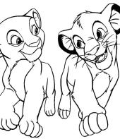 Simba e Nala ainda crianças