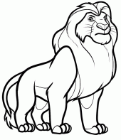 Desenho para colorir do Rei Leão