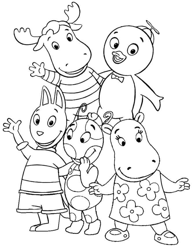 Os Backyardigans Para Imprimir E Colorir Todos Os Personagens