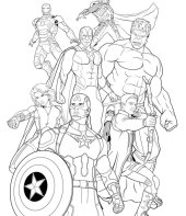 Os Vingadores para colorir (PDF)