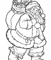 Desenho realista do Papai Noel