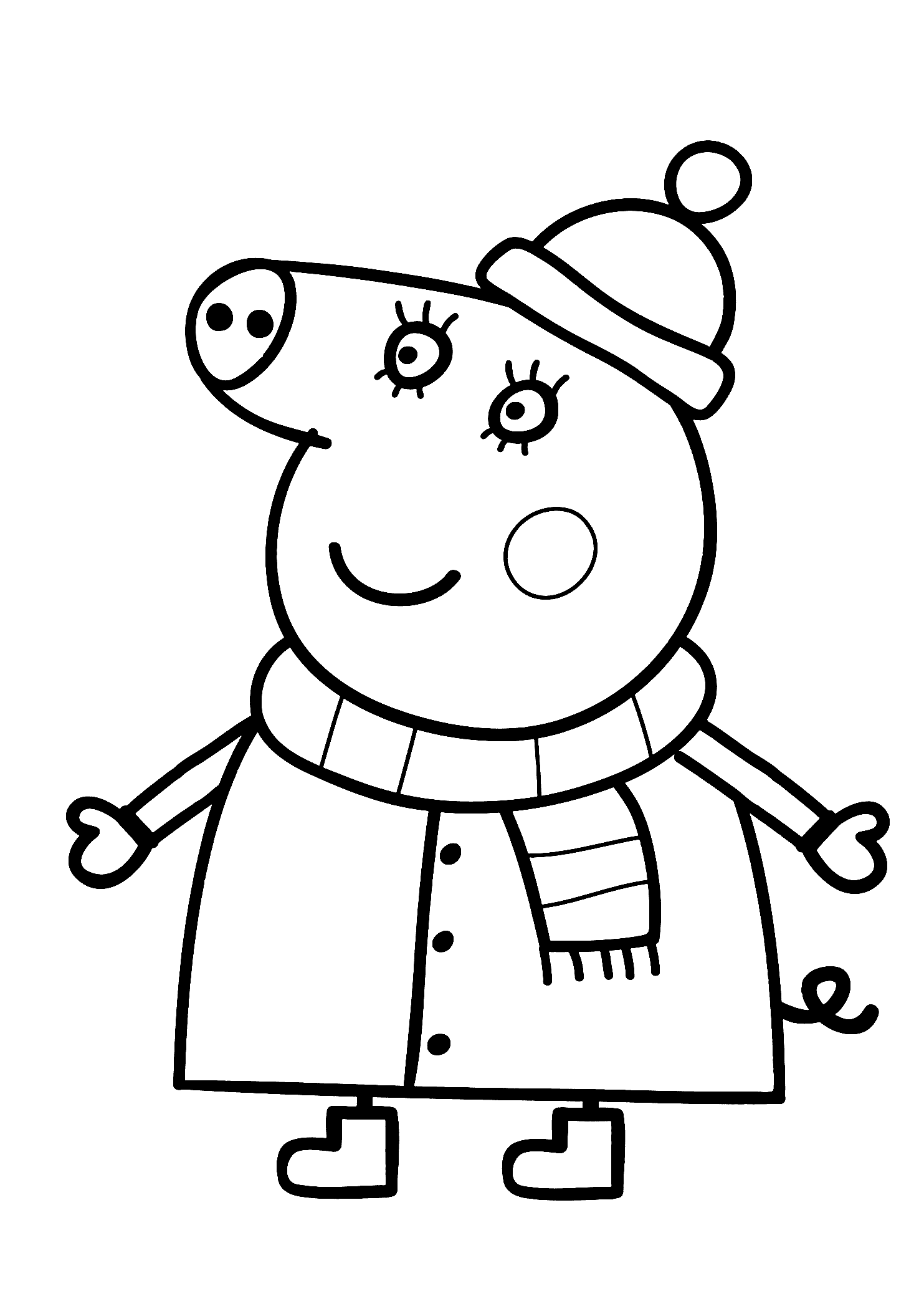 Desenho de Mamãe Pig para colorir