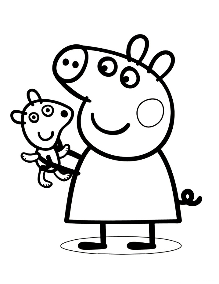 Desenho de Mamãe Pig para colorir  Desenhos para colorir e imprimir gratis
