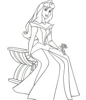 Princesa Aurora para colorir