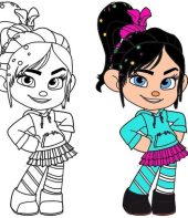 Como colorir a Vanellope