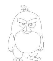 Desenho do Red no filme dos Angry Birds