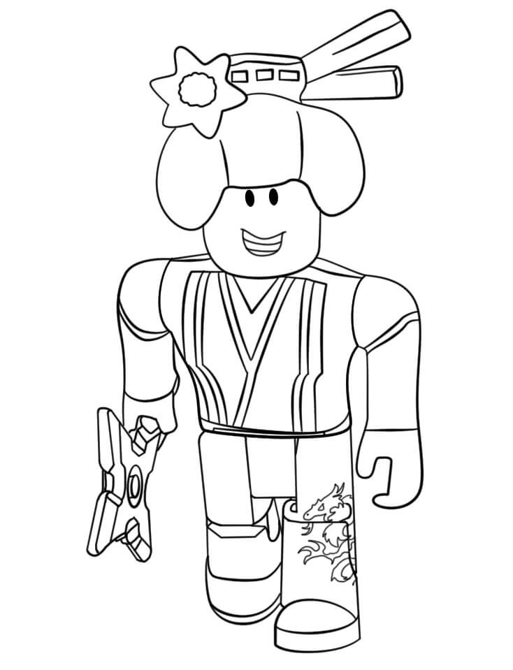 Roblox cabelo preso para colorir - Imprimir Desenhos