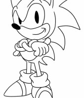 Sonic para colorir na versão dos games