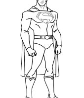 Super Homem grande para colorir