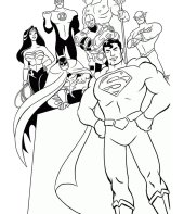 Superman e os membros da Liga da Justiça