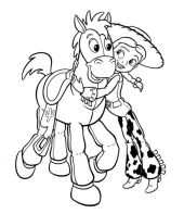 Cavalo de Toy Story e Jessie para colorir