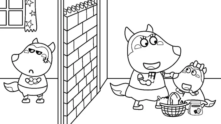 Desenhos do Wolfoo para colorir