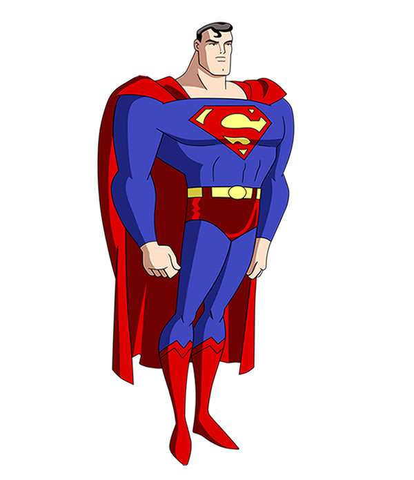 Superman para colorir (20 desenhos grandes do Homem de Aço)