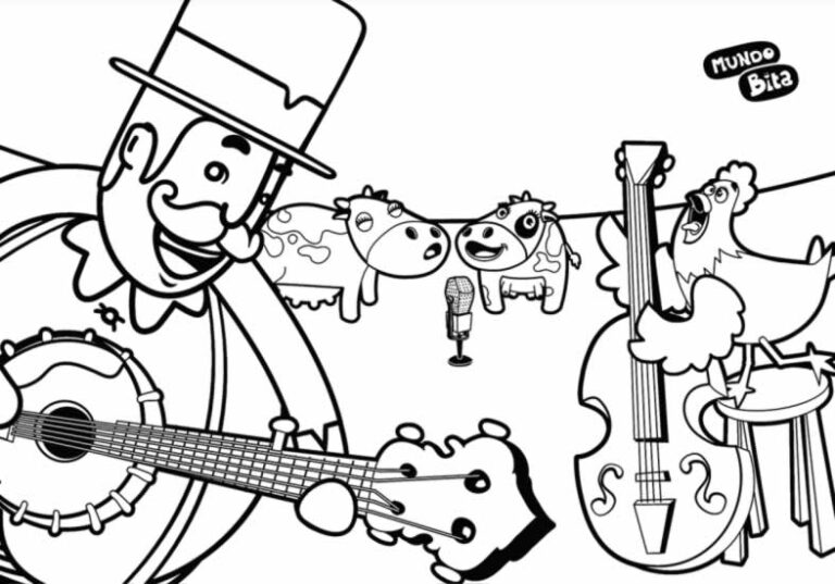 Mundo Bita para colorir: todos os personagens