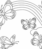 Borboletas para colorir