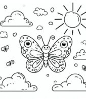 Borboletas para colorir