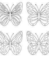 Borboletas para colorir