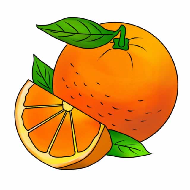 Desenhos de laranjas para colorir