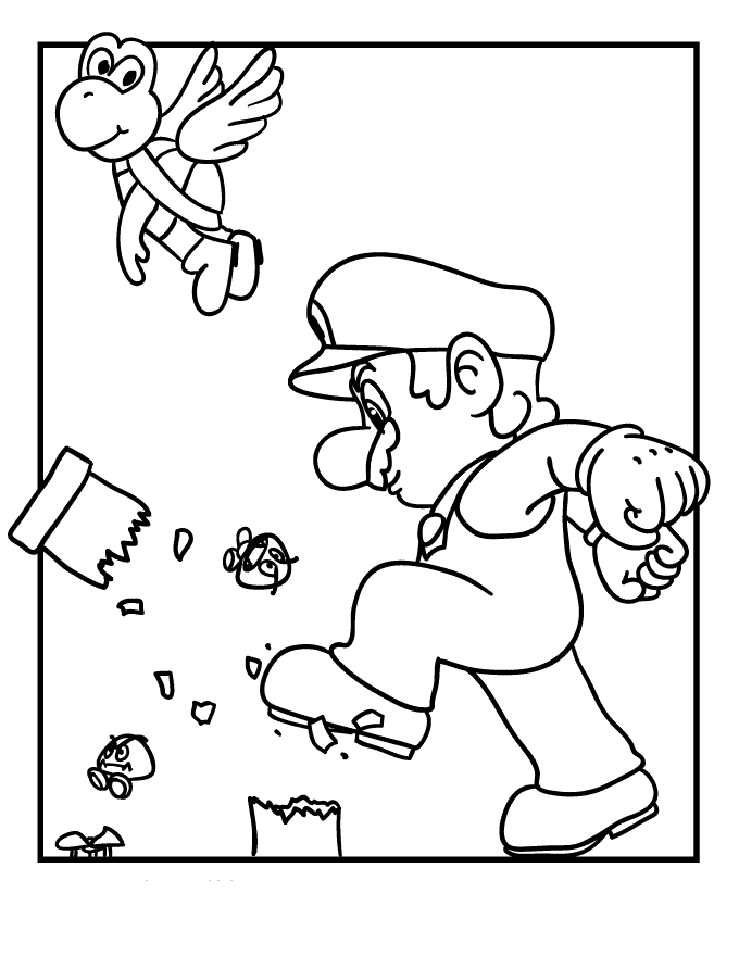 Mario Bros para colorir