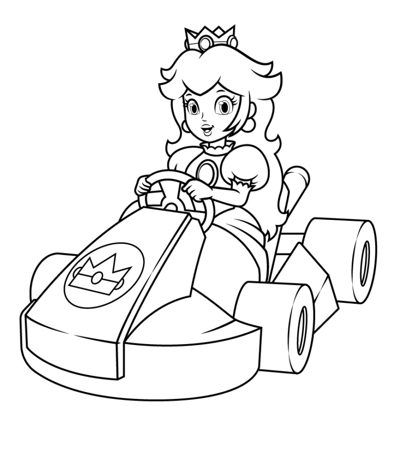 Princesa Peach com seu Kart