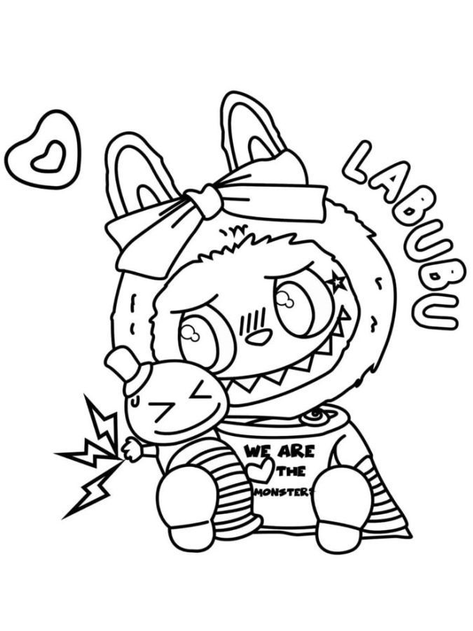 Labubu para colorir