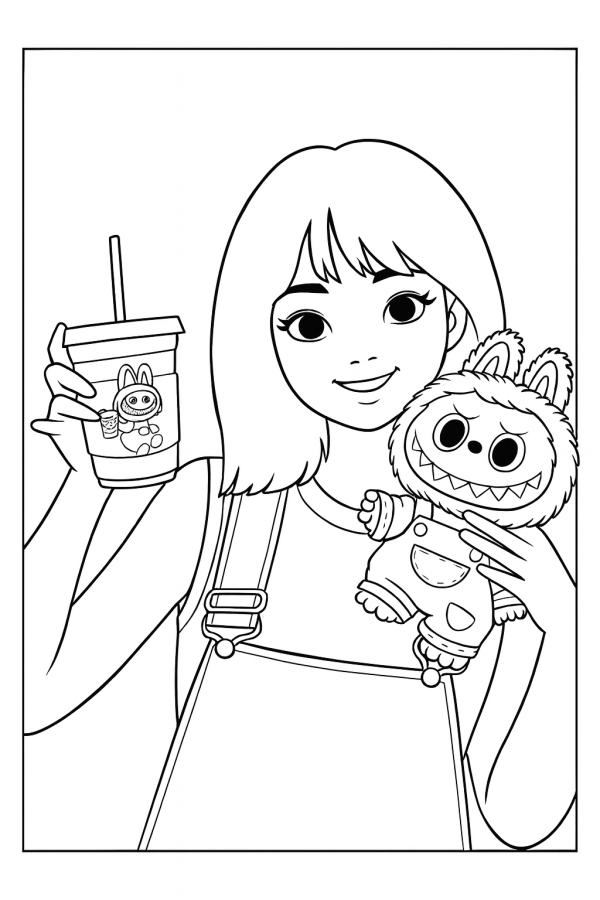 Labubu para colorir