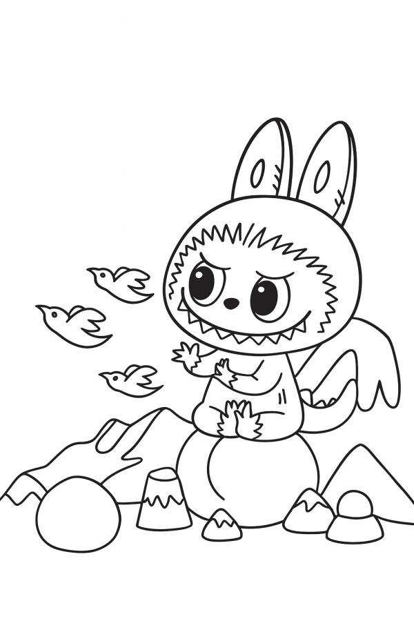 Labubu para colorir