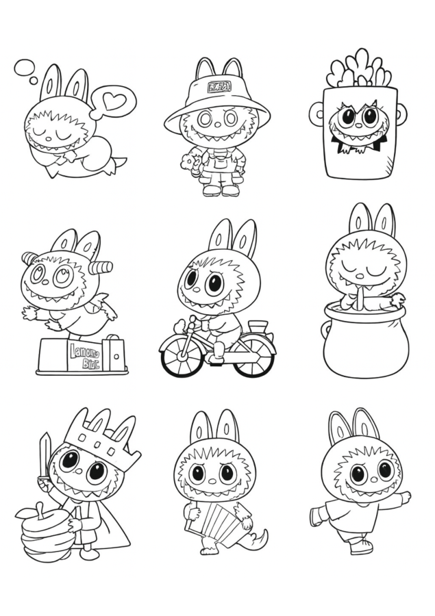 Labubu para colorir