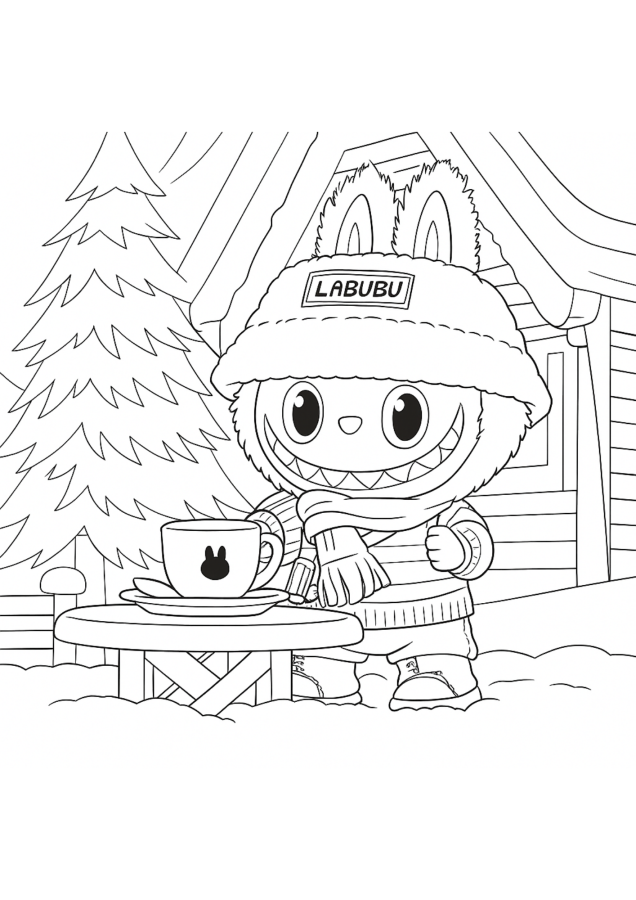 Labubu para colorir
