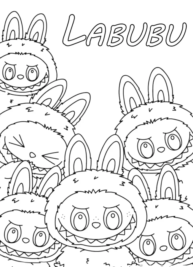 Labubu para colorir